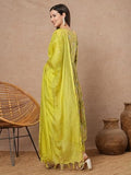 Anni Designer Women'S Rayon Viscose Printed Anarkali Kurta With Pant & Dupatta (Horizon Green-Vks01_Xl_Green_X-Large),Green,XL,Rayon,Anarkali,