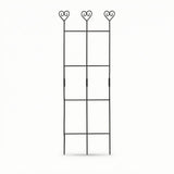 Zoomella Decorative Garden Trellis With Heart Tops Metal Climbing Plant Trellis Black Lightweight For Gardeners, Flower Pot, Pla