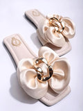 Shoetopia Women'S Wedge Heel Sandal,Cream,5,B0CK7XS52N