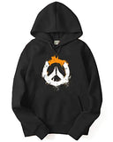 Adro Men'S Cotton Neck Hooded Sweatshirt (H21-M-Pc-Bl_Black_2Xl)