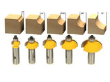 YONICO Router Bits Edge Forming Cove Set 5 Bit 1/2Inch Shank 13522