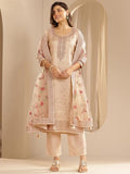 Libas Women'S Silk Blend Kurta Sets (99476 Taupe M