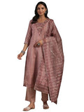Libas Women's Organza Kurta Set (27635_Pink