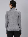 Enamor Women'S Solid Slim Fit T-Shirt (A310_Charcoal Melange,Charcoal MelangeApparel,M