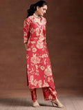 Libas Women'S Silk Blend Kurta Set (36760O0R Red M