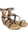 Shoetopia Girls Girls-Sandal-Oppo Black Flat Sandal - 6 Uk (Girls-Sandal-Oppo-Black),Black,6,B0CQK61S9B
