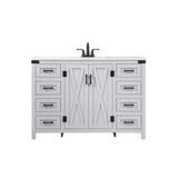 Elegant Decor Grant 48 Aluminum Mdf Single Bathroom Vanity In Gray
