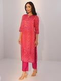 Libas Women'S Silk Blend Kurta Set (400314 Red M