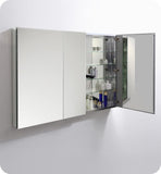 Fresca Bath 50 W X 36 H Modern Bathroom Medicine Cabinet With Mirrors, Recessed Or Wall-Mount Installation, 8 Adjustable Gla