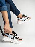 Shoetopia Women'S Block Heel Sneakers Black 5 Uk,Black,5,B0BT1Z812G