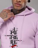 ADRO Hoodies for Men 320 GSM Soft Cotton Hoodie Fabric Long Lasting Printed Hoodies for Winter | Mens Hoodies | Sweatshirt for Men|H24-FTR-PU-S Lavender,Lavender