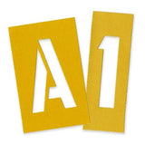 Wholesale CASE of 20 - Chartpak Painting Letters/Numbers Stencils-Painting Stencil Numbers/Letters, 4, Yellow