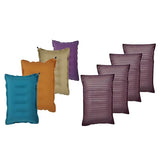 Shivam Pillow Pack Of 4 | Soft Cotton Air Pillow With Cover | Compact & Lightweight Neck Support Pillow For Travel In Bus, Train