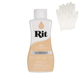 Rit Dye - Liquid Fabric Dye for Crafting, Clothing, and D cor - 8 oz. Bottle - Tan (Gloves Included)
