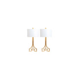SAFAVIEH Lighting Collection Arabelle Modern Contemporary Greek Key Gold 28-inch Bedroom Living Room Home Office Desk Nightstand