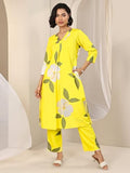 Libas Women'S Cotton Blend Kurta Sets (99226_Yellow_S)