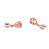 ATORSE 30pcs Filigree Flower Pendant Pinch Bails Connector DIY Jewelry