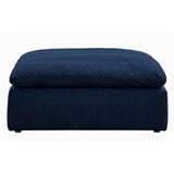 Sunset Trading Contemporary Puff Collection 7Pc Slipcovered Modular U-Shaped Pit Sectional Sofa, Performance Fabric Washable Wat