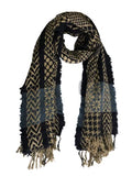 Cashmere CraftwomenS Printed Shawl Scarf (Ov62_Black/Yellow_Free Size)