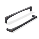 khtumeware 2 Pack Solid Handles 10-Inch(256mm) Oil Rubbed Bronze Cabinet Pulls,Heavy Duty Venetian Bronze Handles Cupboards, Dra