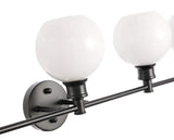Living District Collier 5-Light Metal Wall Sconce In Black And Frosted White