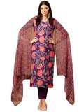 Gosriki Women'S Cotton Blend Straight Printed Kurta With Pant & Dupatta (Fataki Purple-Nw-Gs_L_Purple_Large),Purple,,B0CTHXS71B