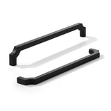khtumeware 10-Pack 8 Inch Square Matte Black Cabinet Pulls, Solid Zinc Alloy Heavy-Duty Handles for Kitchen/Bathroom Cabinets, D