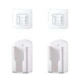 2 Pcs Wall Mount Remote Control Holder Media Player Controller Holder, Air-Conditioner Remote Tray TV Remote Organizer Caddy Box