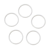 Adabele 100pcs Silver Round Hoop Circle Beading Hoop Link Jewelry Findings 20mm Geometric Connector Open Back Bezel Frame for DI