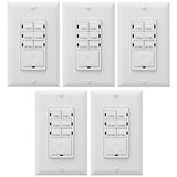 Enerlites Bathroom Timer Countdown Switch, HET06A-R | In-Wall Electrical Timer for Fans, Electrical Outlets, Indoor and Outdoor