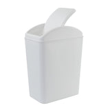 Tyminin 4.2 Gallon Swing Lid Waste Can, Plastic Garbage Cans with Swing Lid, 1 Pack, White