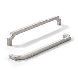 khtumeware 2-Pack 8 Inch Square Brushed Satin Nickel Cabinet Pulls, Solid Zinc Alloy Heavy-Duty Handles for Kitchen/Bathroom Cab