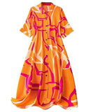Leriya Fashion Dress for Women | One Piece Dress for Women | Beach Dress for Women (Small, Orange)