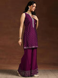 Libas Women'S Silk Blend Kurta Set (36840 Burgundy M