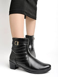 Shoetopia Stylish Black Boots For Women,Black,3,B0CH58LPM2