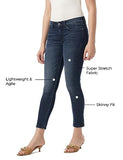 INKD Women's Skinny Jeans (INKSS23WJN-014NW_Super-Sapphire_28),Super-Sapphire