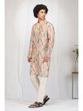 Lookmark Men'S Cotton Blend Printed Long Kurta Suitable For All Indian Wedding, Occasions, And Festivals (Az-Lm-Og-Kurta 19-M) P