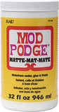 Mod Podge Matte Sealer, Glue & Finish: AllinOne Craft Solution Quick Dry, Easy Clean, for Wood, Paper, Fabric & More. NonTox