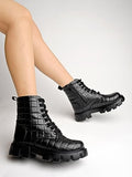 Shoetopia Stylish Black Boots For Girls,Black,8,B0CH5947K5