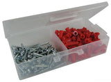 L.H. Dottie RD3 Anchor Kit, 8 by 1Inch Length Screw, 22 Anchor, Red