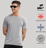 ADRO T Shirts Pack of 3 Mens Tshirts Cotton T Shirts for Men Pack of 3 T Shirts Regular fit Tshirts Combo T Shirts Solid Tshirt for Men | RCM3-PLN-GR-OL-BE-S,Grey,Olive,Beige