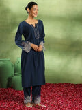 Libas Women'S Silk Blend Kurta Set (49397 Teal Xl