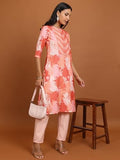 Ketch Women'S Polyester Regular Fit Kurta (Khku000455_Coral Coral M