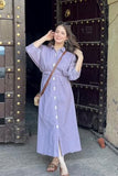 Anni Designer Women'S Rayon Viscose Soild Button Shirt Dress (Sinny Purple_Xxl_Purple_Xx-Large),Purple,2XL,,,