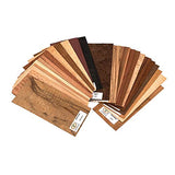Sauers Exotic Species Wood Identification Kit & Wood Veneer Sample Pack 4 x 9 25 Pieces