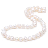 BEADIA Natural Pearl Beads Side Hole 8-9mm White Freshwater Cultured Loose Gemstone Beads for DIY Jewelry Making 13.8''/Strand