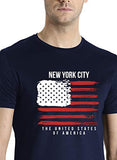 Adro Men'S Usa American Flag Printed Cotton T-Shirts (Rnr-M-Nww-Nb_Navy_S)