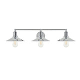 Living District Etude 3-Light Mid-Century Metal Wall Sconce In Chrome