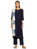 Anni Designer Women'S Handpainted Suit Set (Tae Rayon Blue_L),Blue,L
