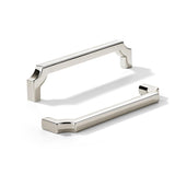 khtumeware 10-Pack 5 Inch Square Polished Nickel Cabinet Pulls, Solid Zinc Alloy Heavy-Duty Handles for Kitchen/Bathroom Cabinet